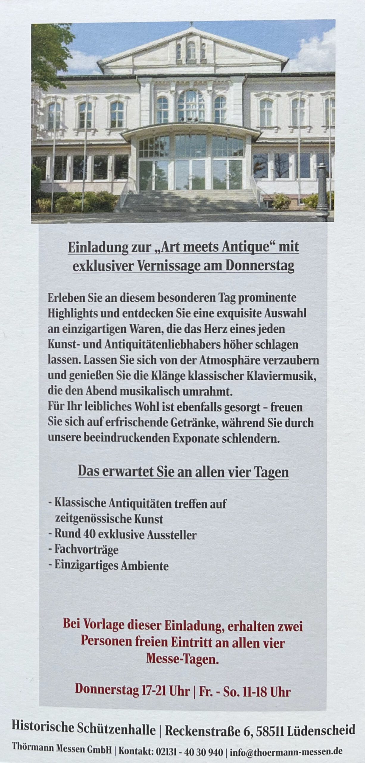 Einladung Art meets Antique